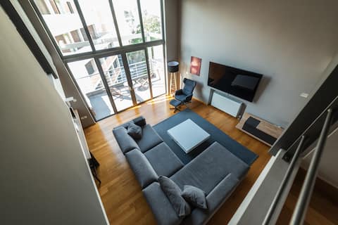 Successful Airbnb property: Minimal Brand New Loft 50m from subway in ΓΚΑΖΟΧΩΡΙ