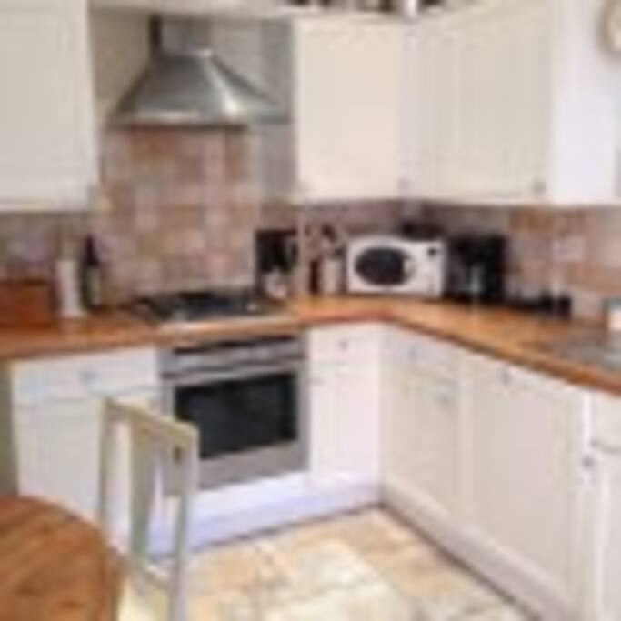 the kitchen
