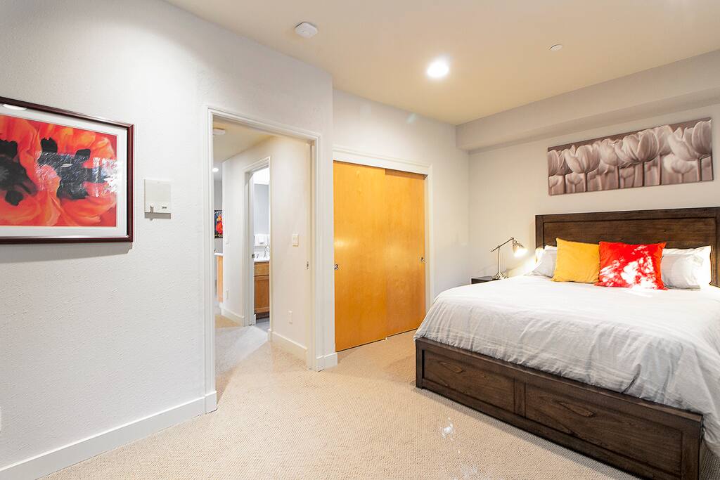 Upon entry you'll see your bedroom, through the hallway is the bathroom and living space.