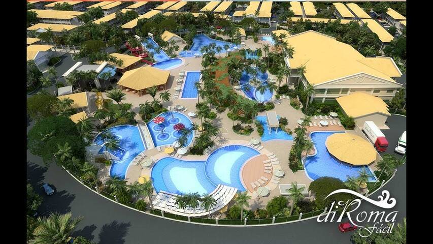Apartamento completo e parque aquático fantástico