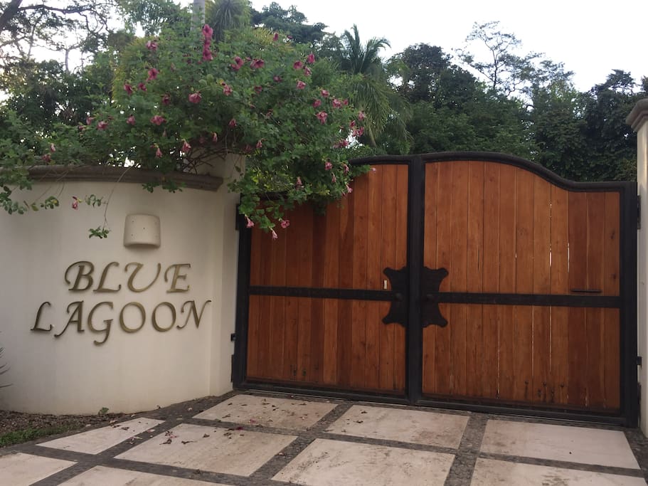 Entry gate from the road