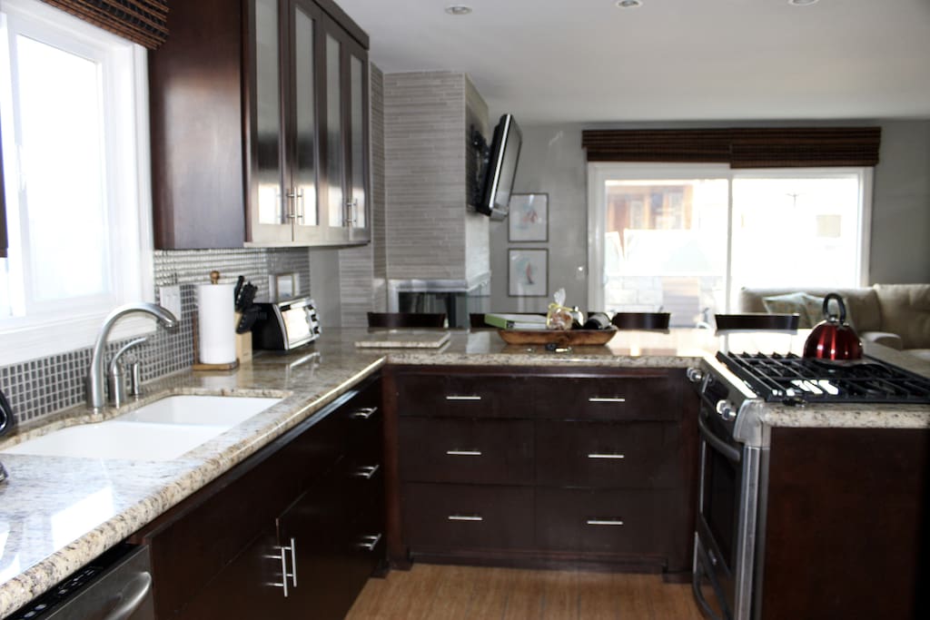 Updated appliances and granite countertops.