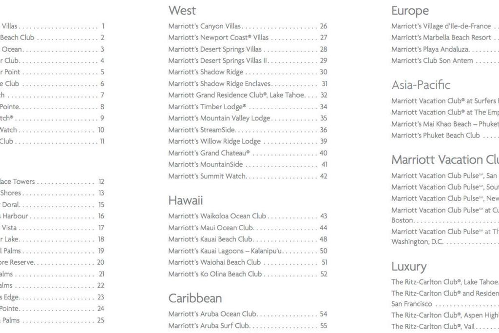 other villa options, more limited availability