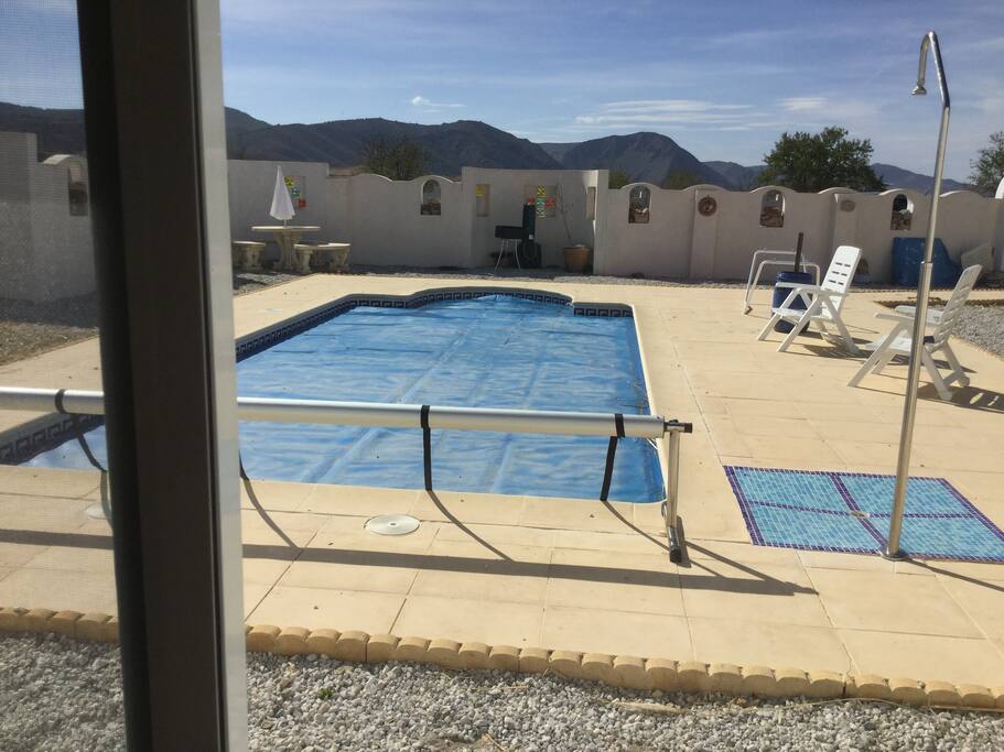 View from master bedroom - overlooking pool