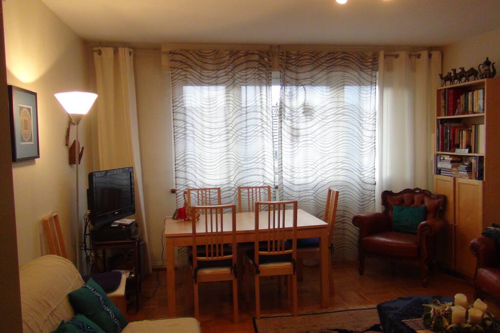 Living room curtains closed