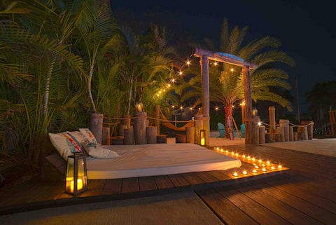 Luxurious house with pool and recreational areas.