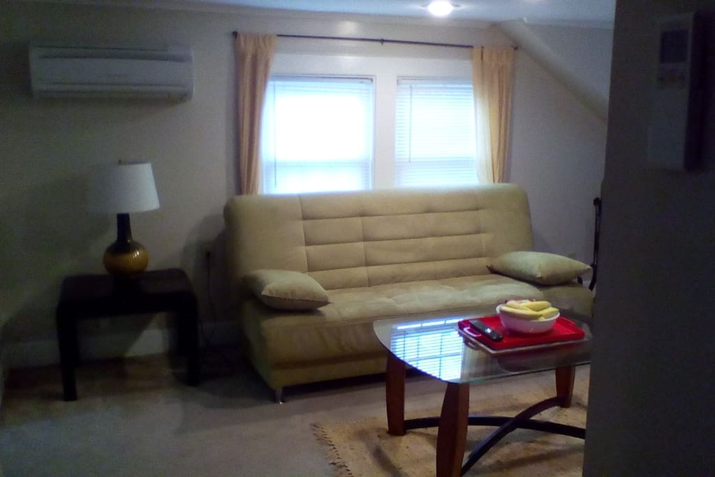 Living Room with Klik Klak sofa bed