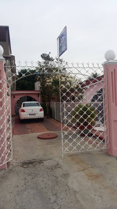 Entrance and parking area