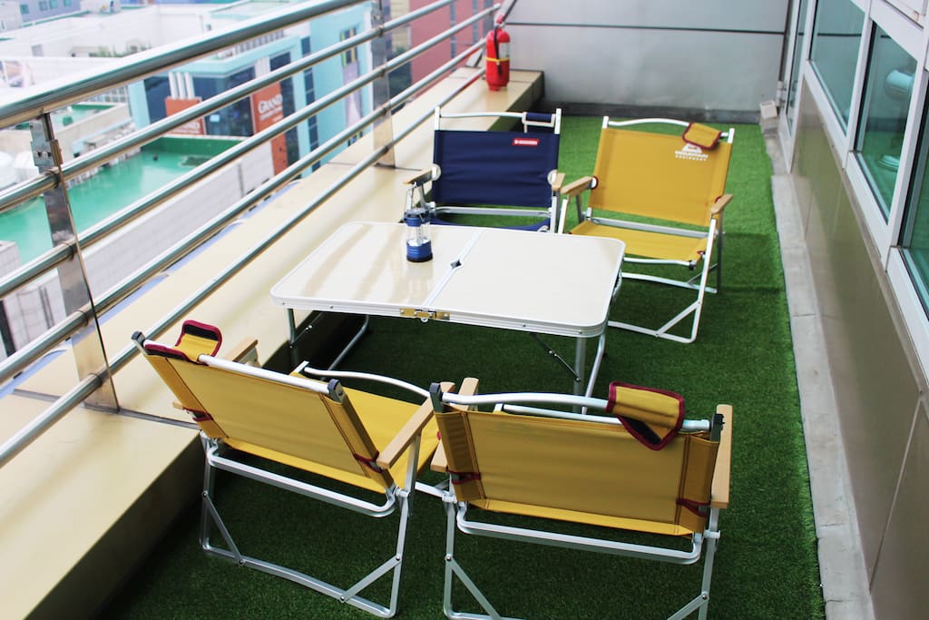 You can see the river from the terrace