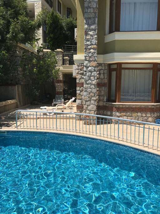 Outside the villa