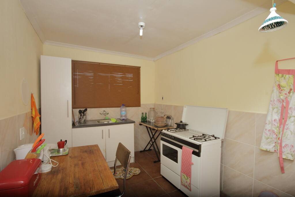 Cooking area with a gas stove