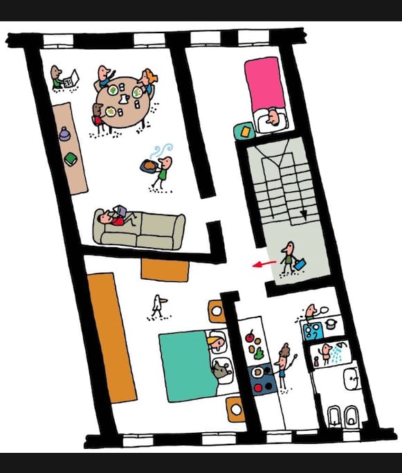 Planimetry of Alla Marinaressa apartment