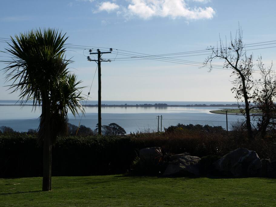 View of Rosslare strand & harbour