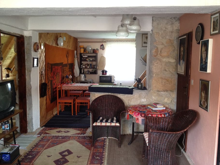 kitchen and dining room