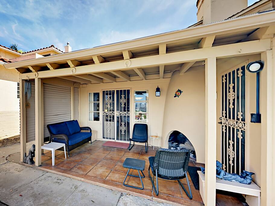 Sip a refreshing beverage on the patio with seating for 4.