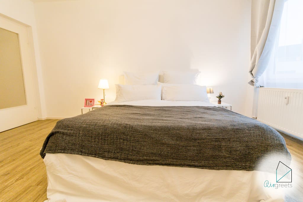 The large double bed will be prepared for you with fresh bedlinen.