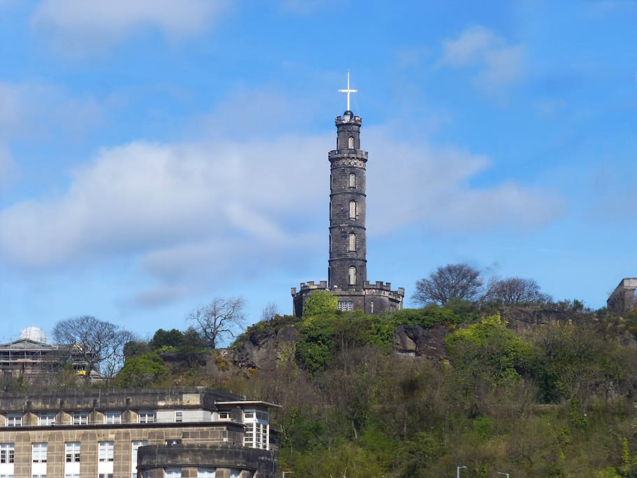 View of Calton Hill from the living room