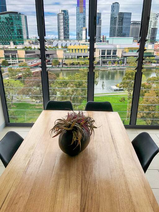 Dining with a view.