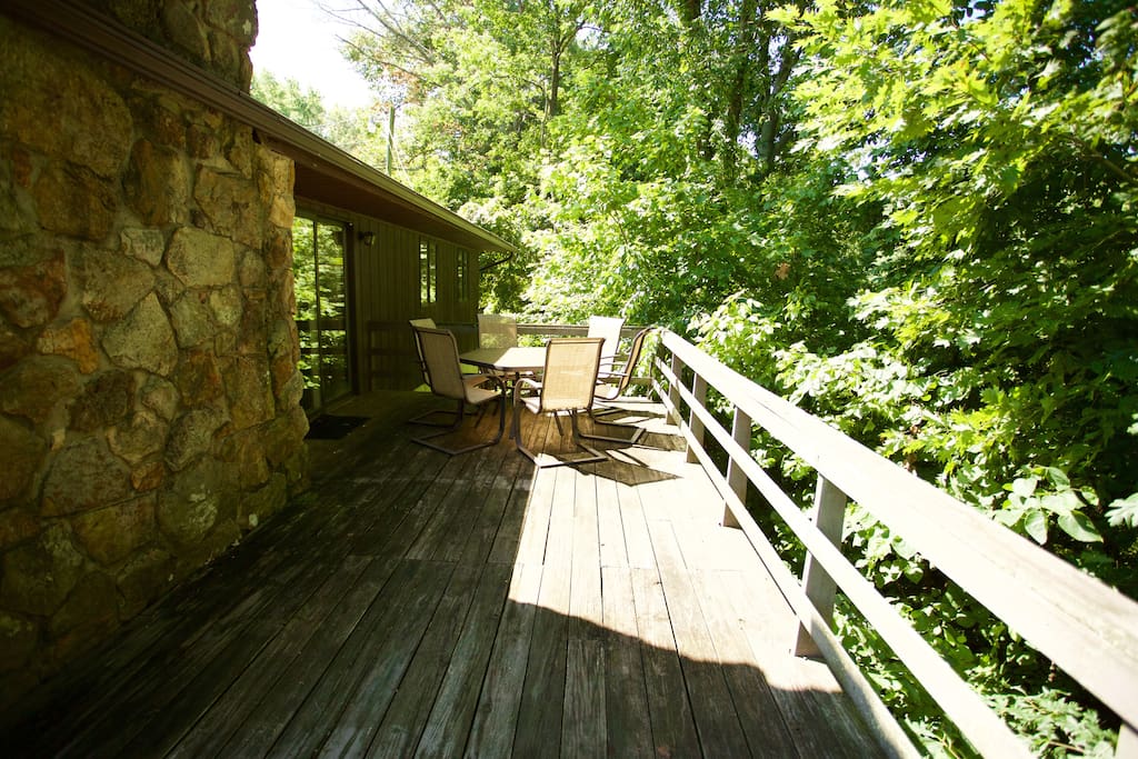 Back Deck w/ full size table and chairs.