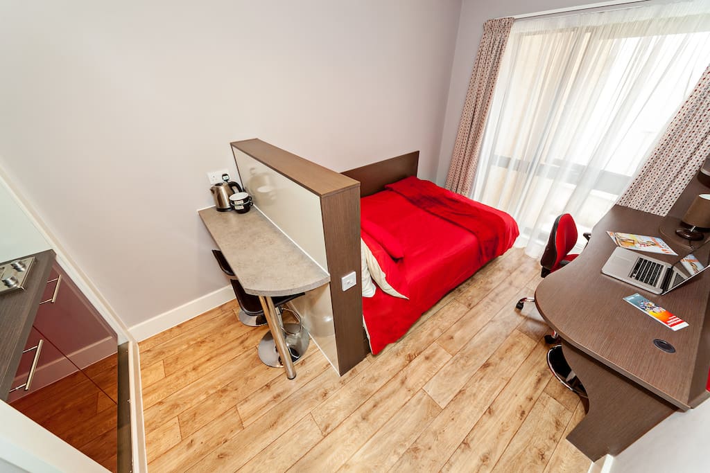 Bedroom/kitchenette area