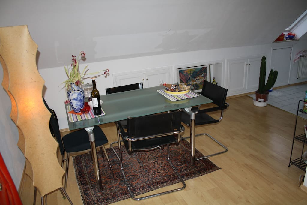 Here you can enjoy your morning coffee or a glas of wine in the evening