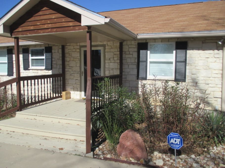 Front Entry w/Glass Storm Door.