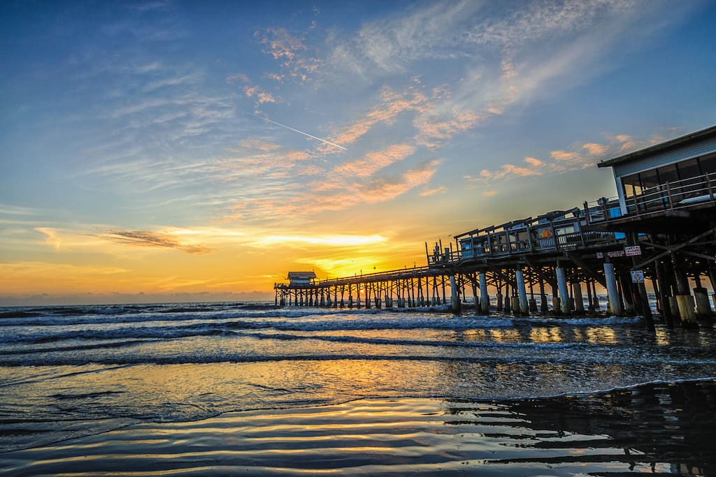 Cocoa Beach Pier at sunrise