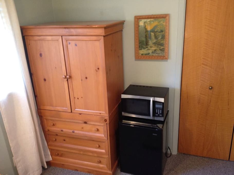 Microwave and Fridge are available upon request (some guests don't want them)