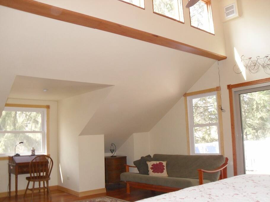 Master bedroom skylights with full bath