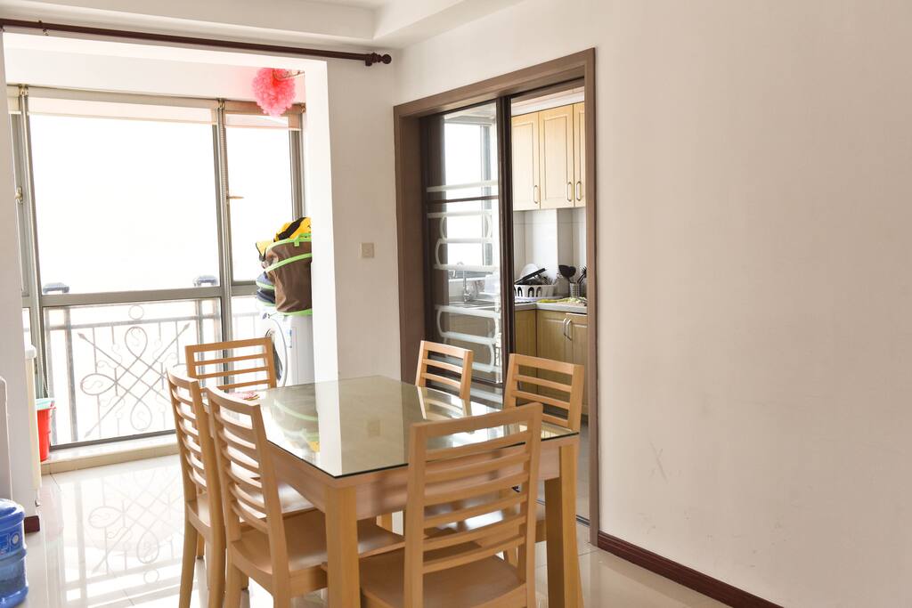 Dining room with kitchen