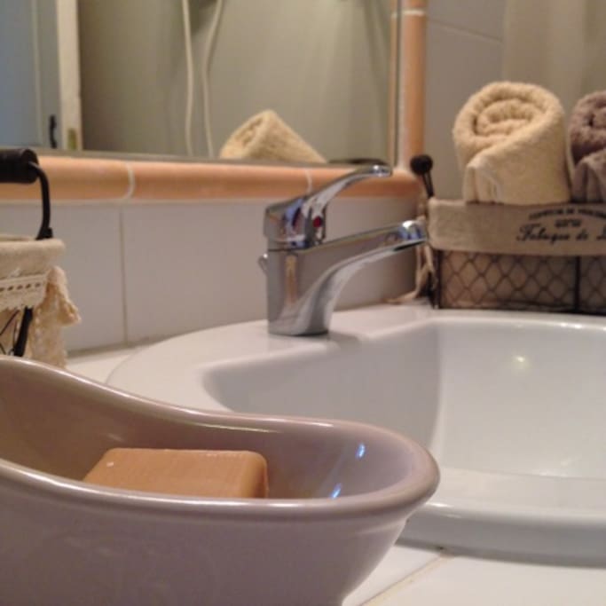 Salle de bain avec douche à l'italienne
