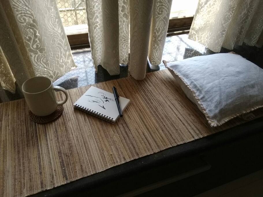 Perfect space for some doodling or updating your travel journal