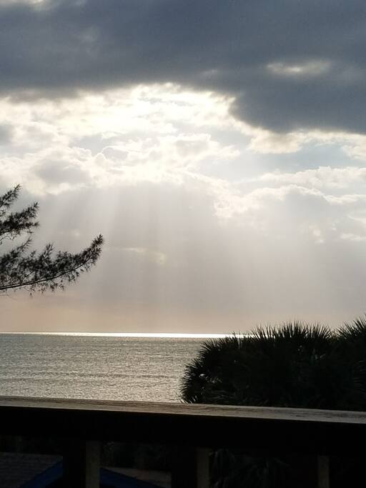Cool sunset from covered porch