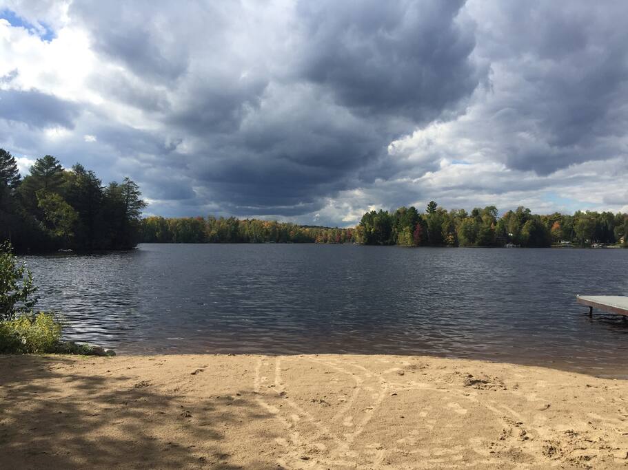 Private sand beach