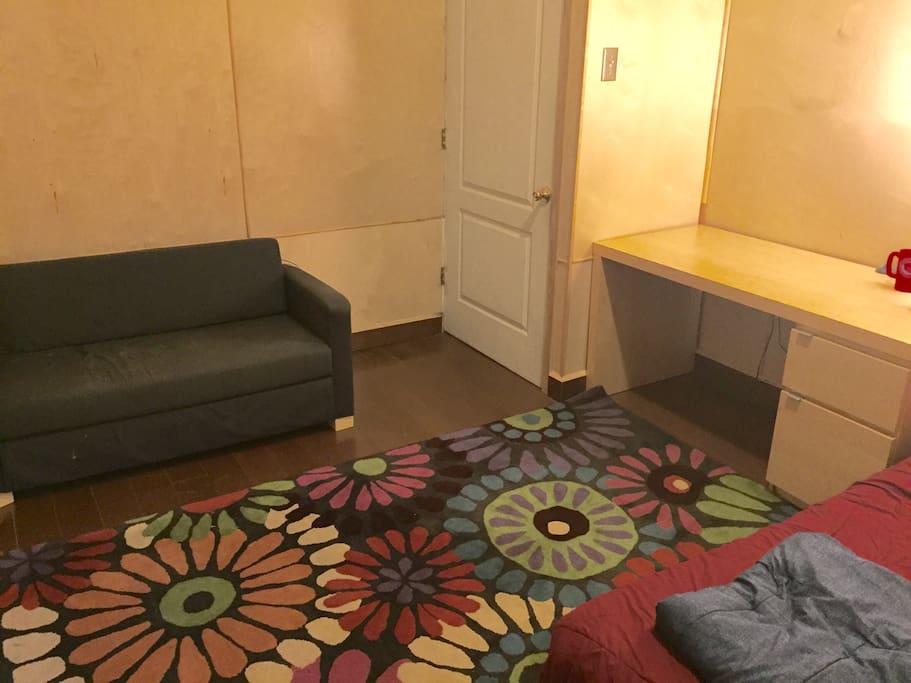 Couch with pull out bed also available if needed.