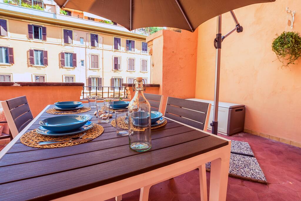 Enjoy your breakfast or a romantic dinner on the beautiful terrace