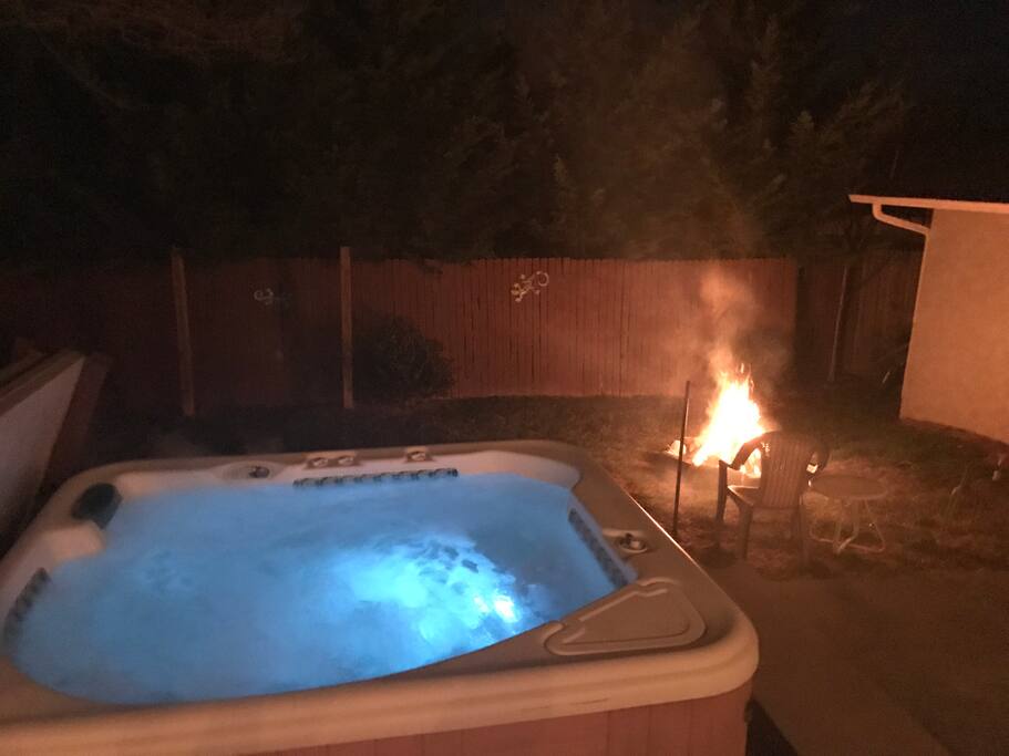 Hot Tub and Fire Pit
