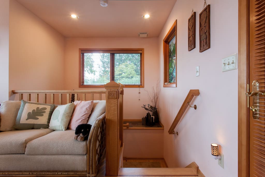 Stairway access to bedroom