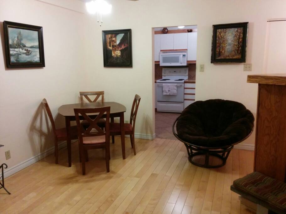 Dining area and kitchen