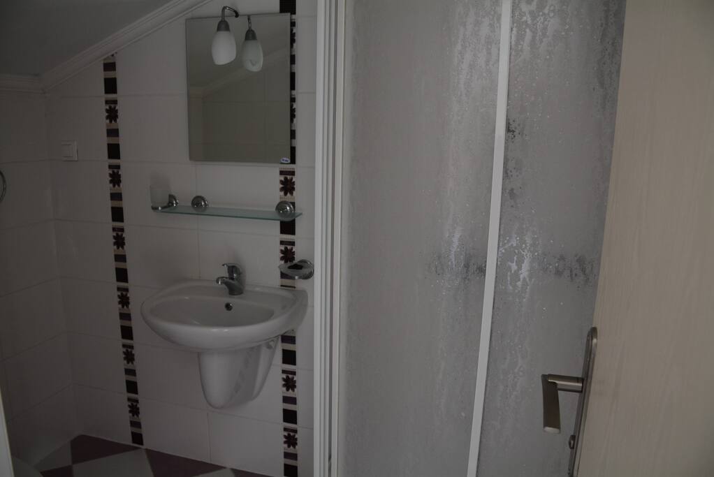 Bathroom 1 with shower and toilet