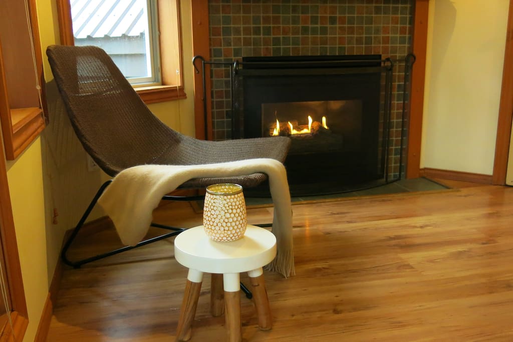 Chill out by the gas fireplace!
