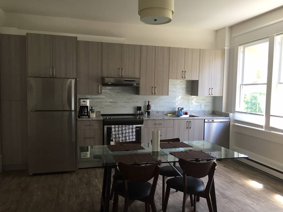 Open concept kitchen.