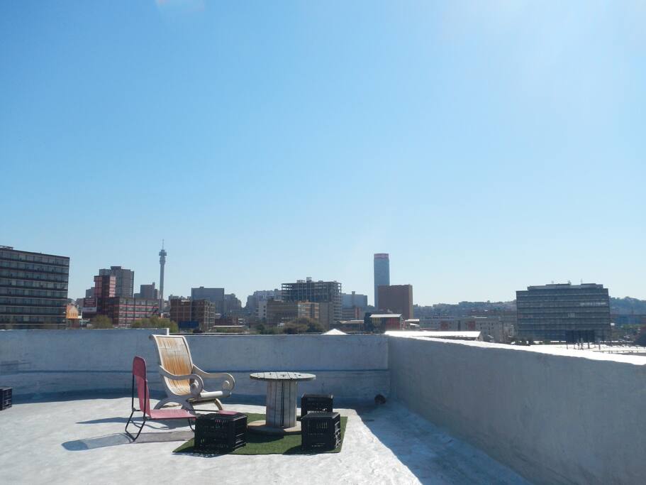 Enjoy a sundowner on the rooftop