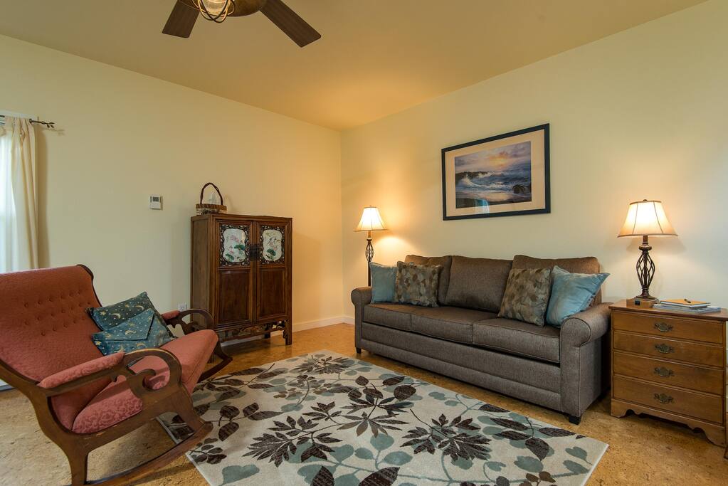 Spacious living room with plenty of room to relax.