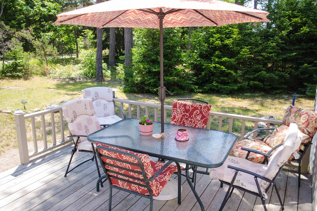 Front porch, perfect for warm evening dining
