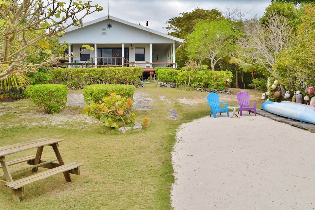 View of the house from your own private beach.