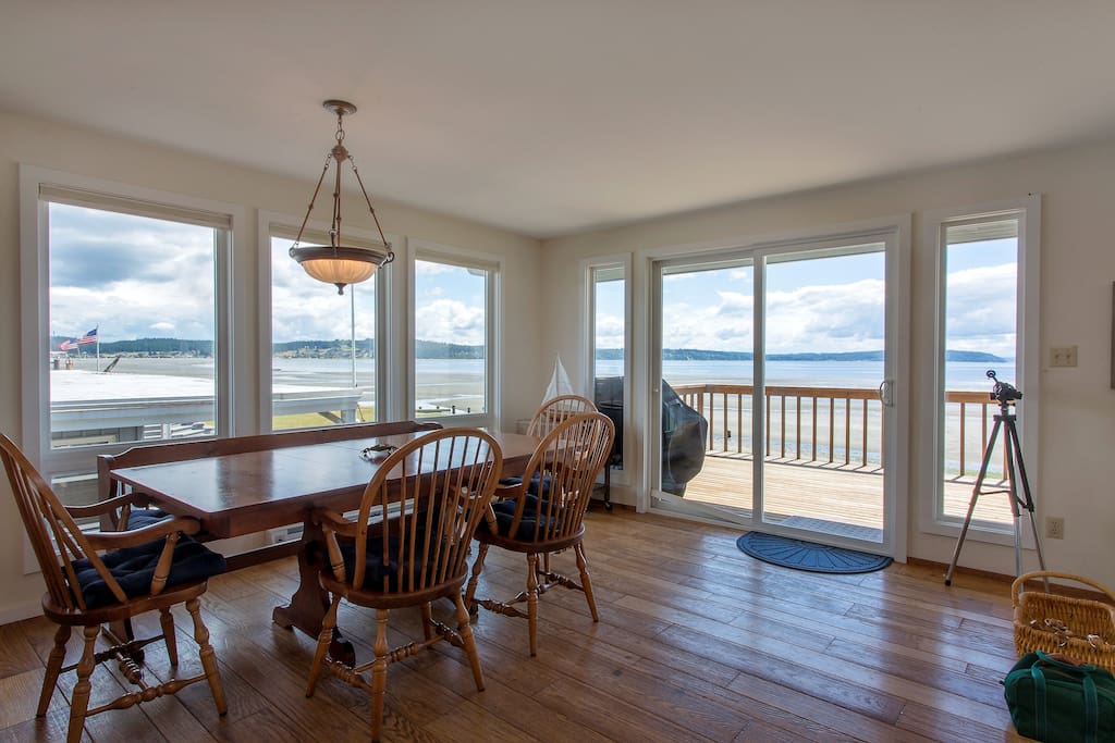 Open dining with water views