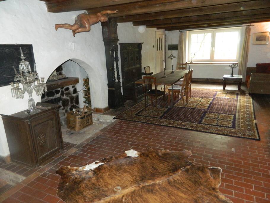 Erdgeschoss Wohnküche mit Kamin