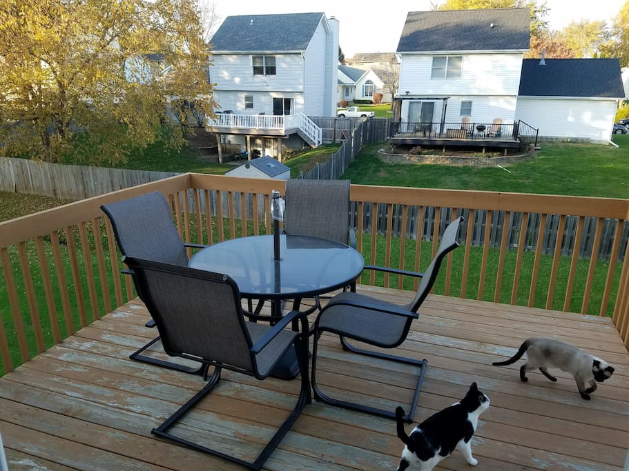 Elevated Deck w/ table and chairs