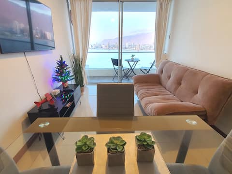 Popular Airbnb listing: Cavancha Terrace · Wi-Fi · Parking · 24/7 Check-in in Iquique